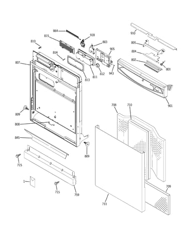 Escutcheon & door assembly