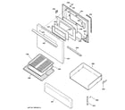 GE JBS15F2CT door & drawer parts diagram