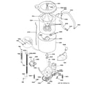 GE WSM2700WCWCC washer motor & tub diagram