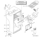 GE GTS18CCPALWW freezer section diagram