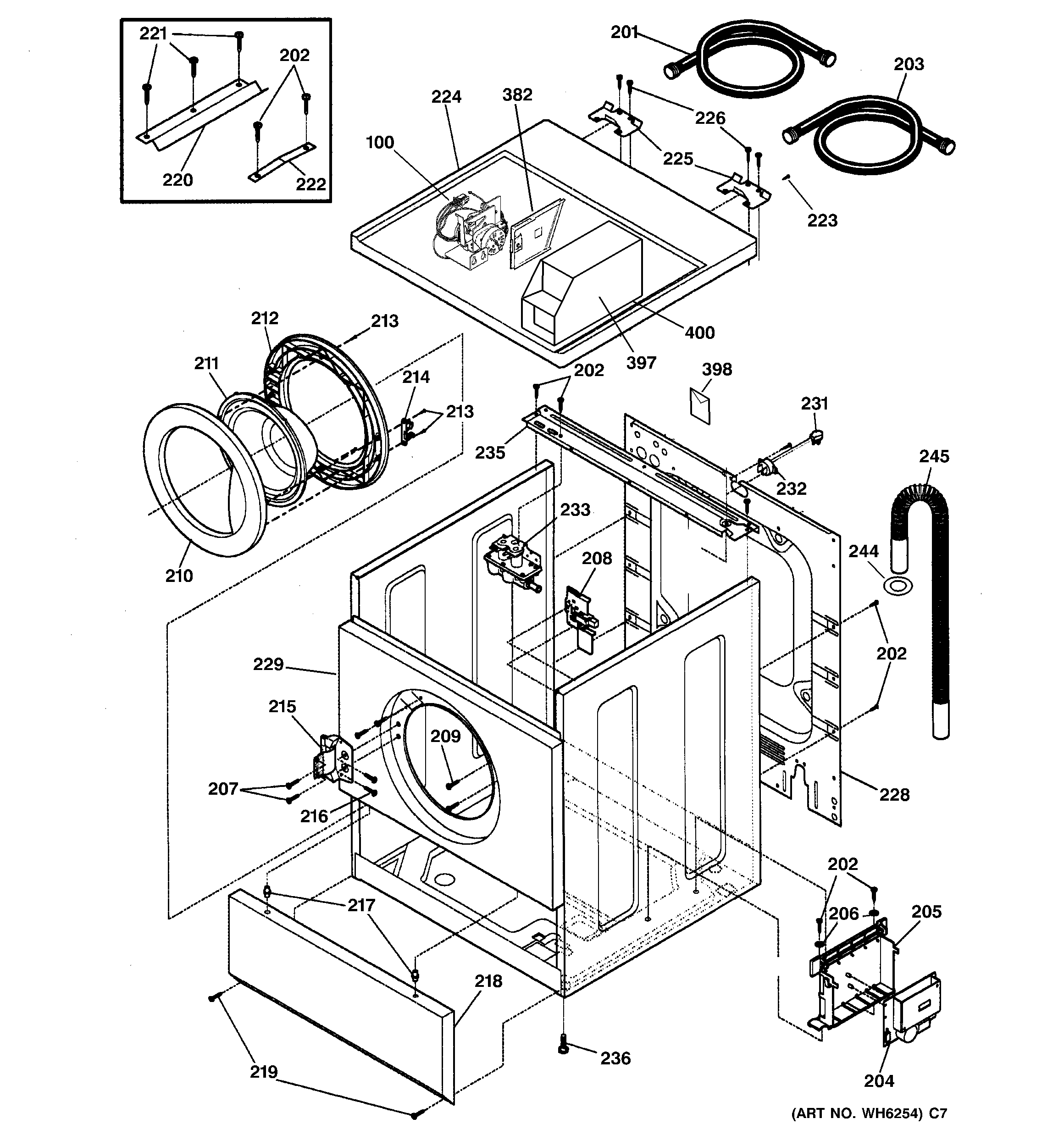 CABINET, DOOR & TOP