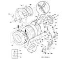 GE WCCH404V1WW tub & motor diagram