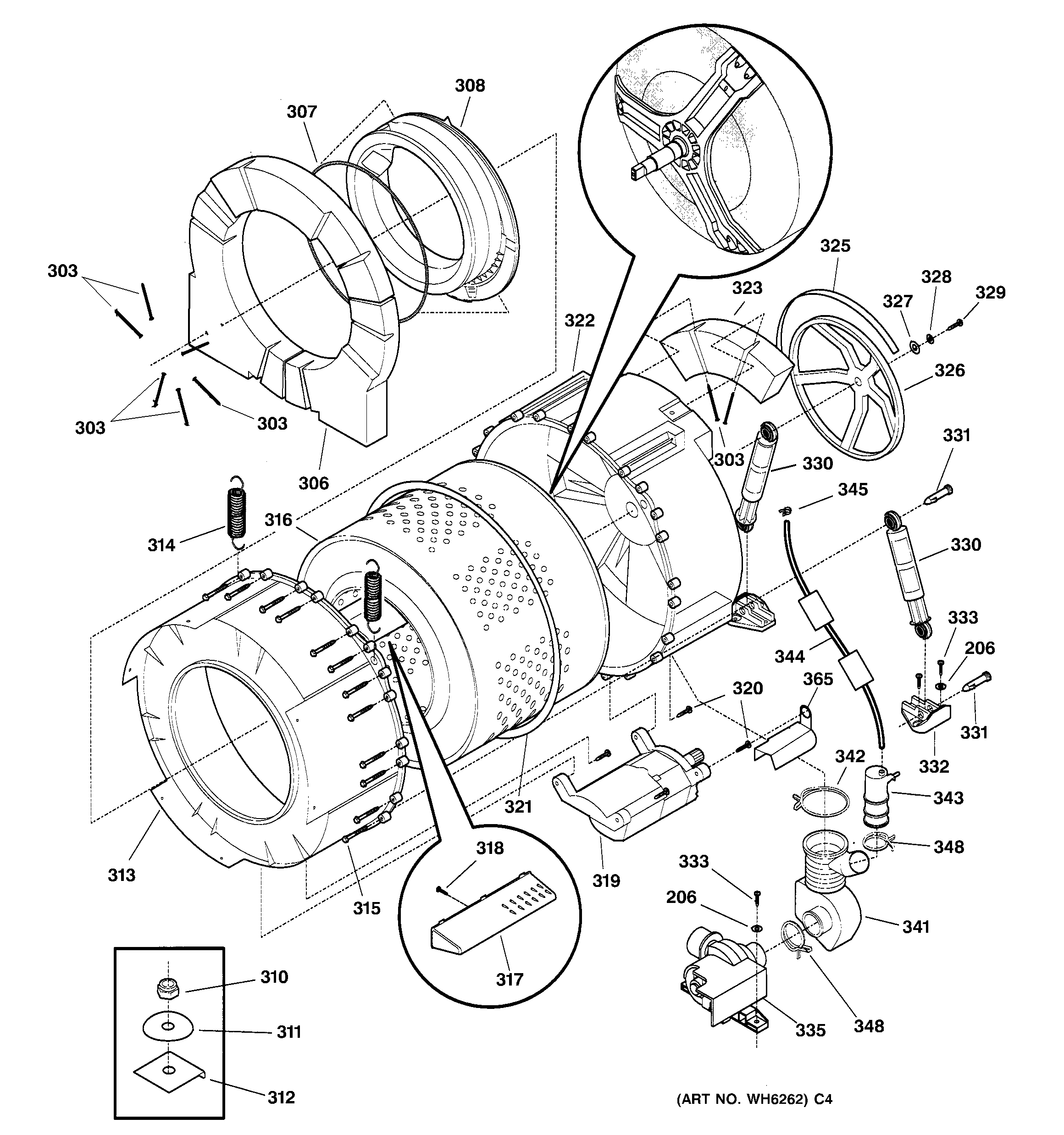 Tub & motor