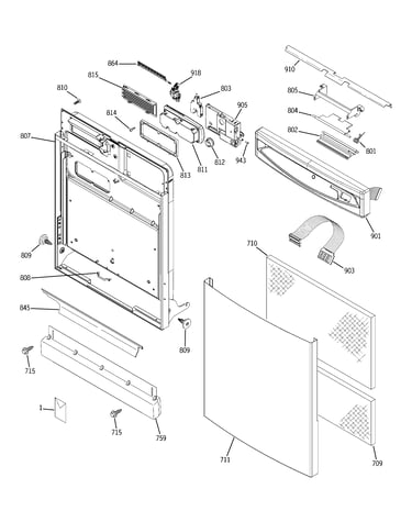 Escutcheon & door assembly