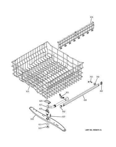 Upper rack assembly