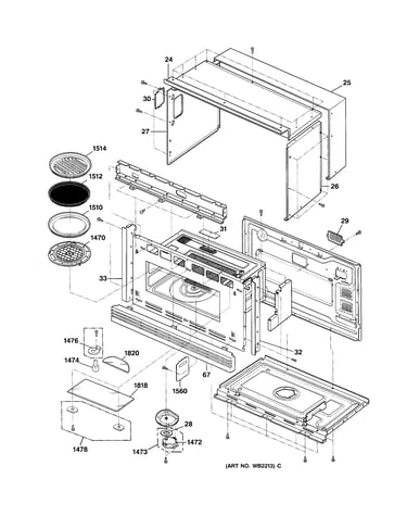 Oven cavity parts