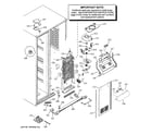 GE PSF26NGPACC freezer section diagram