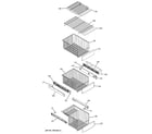 GE PSF26NGPACC freezer shelves diagram