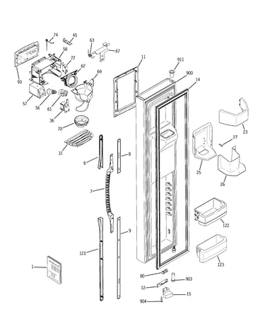 Freezer door