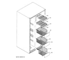 GE PSS26MGPAWW freezer shelves diagram