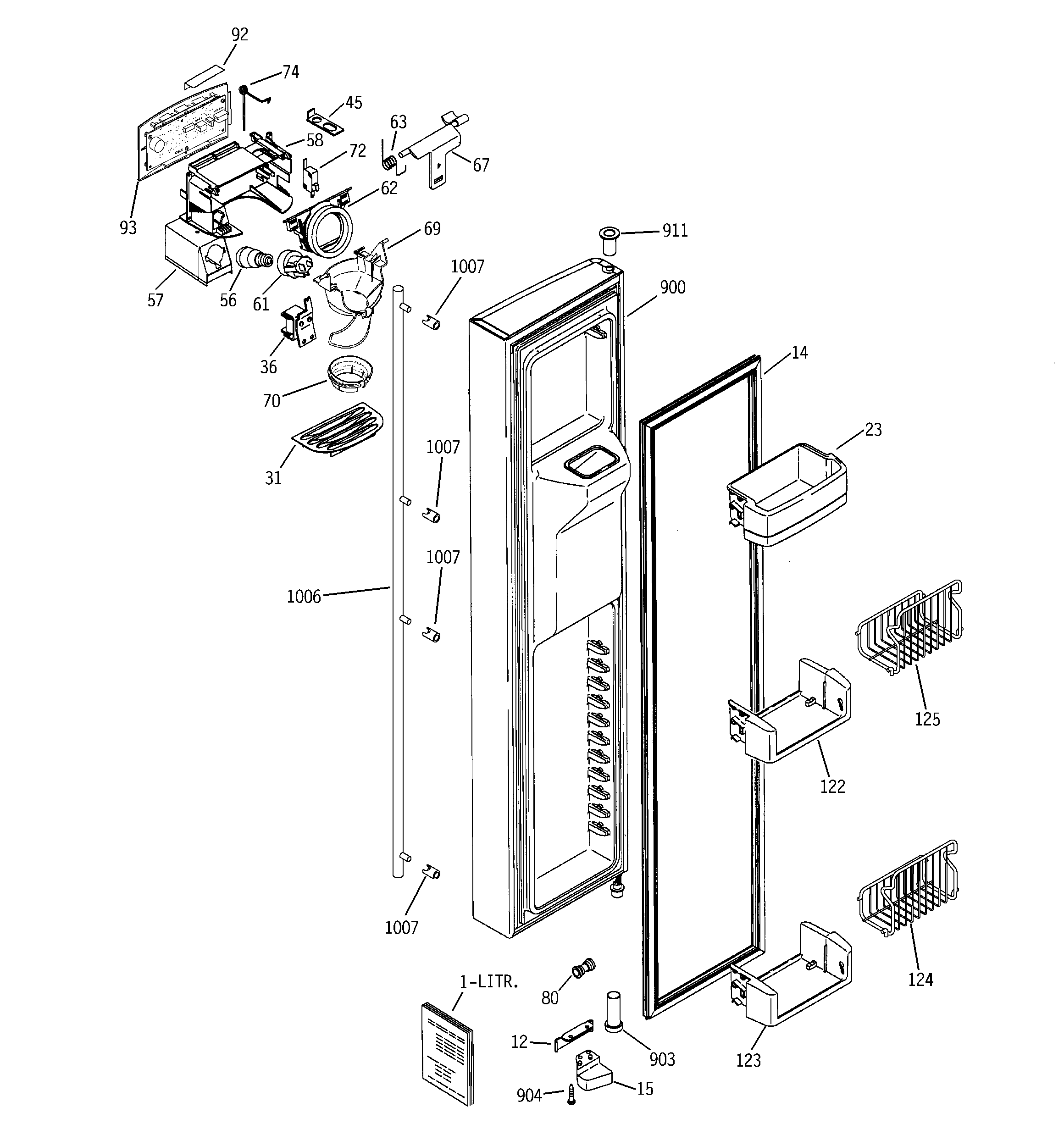 Freezer door