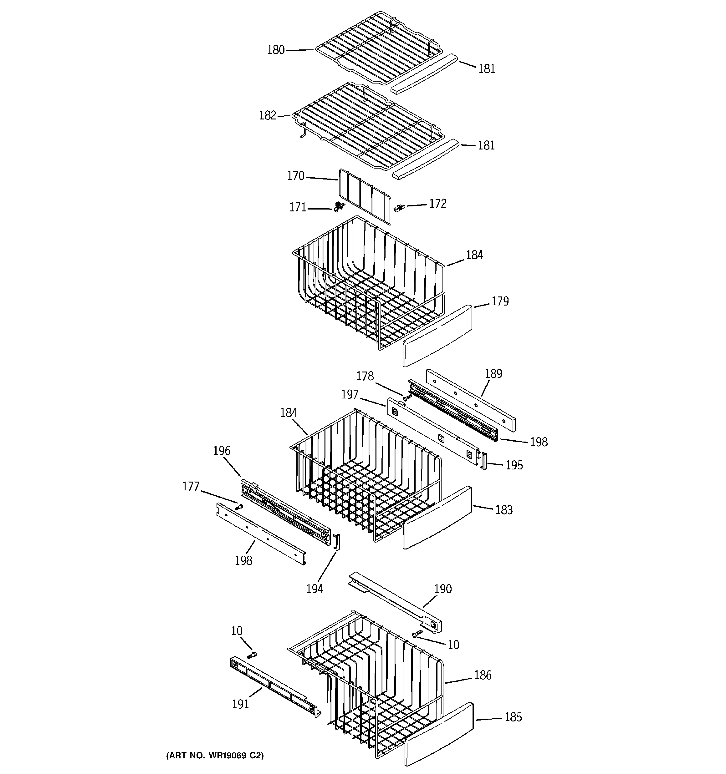 Freezer shelves