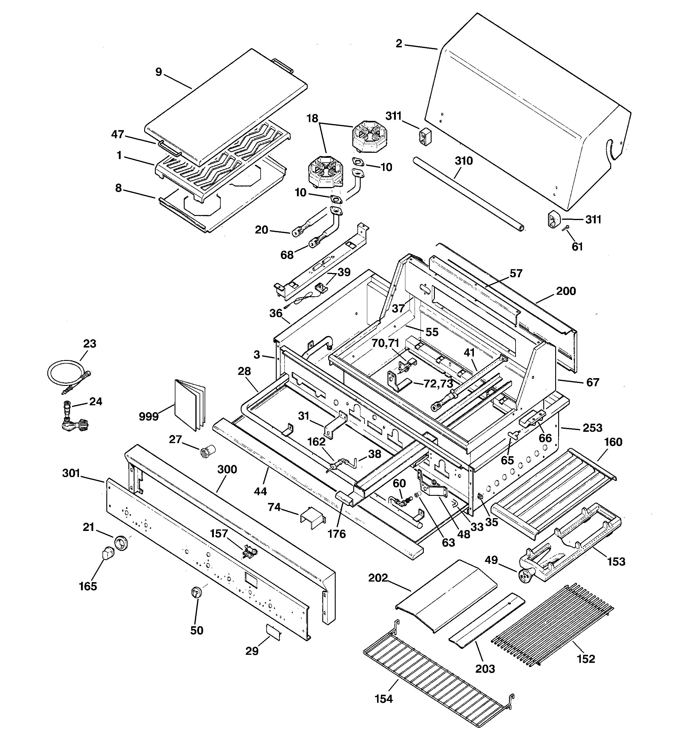 Gas grill parts