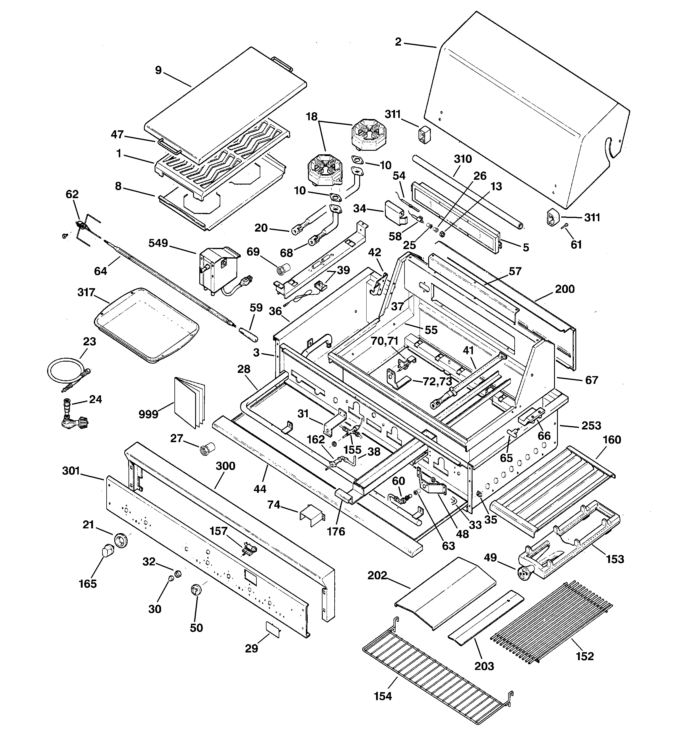 Gas grill parts