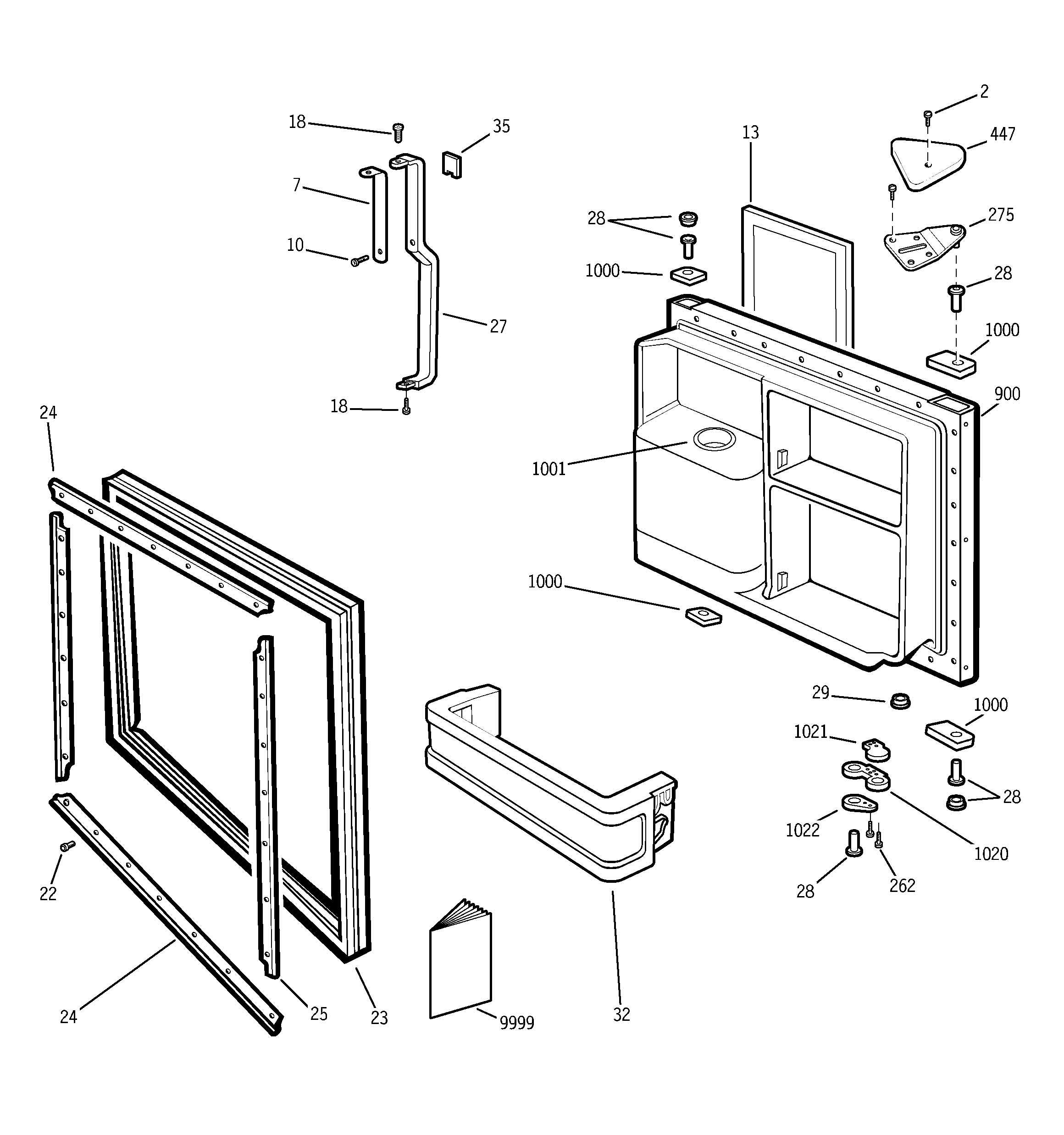 Freezer door