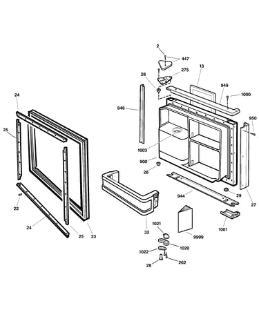 Freezer door