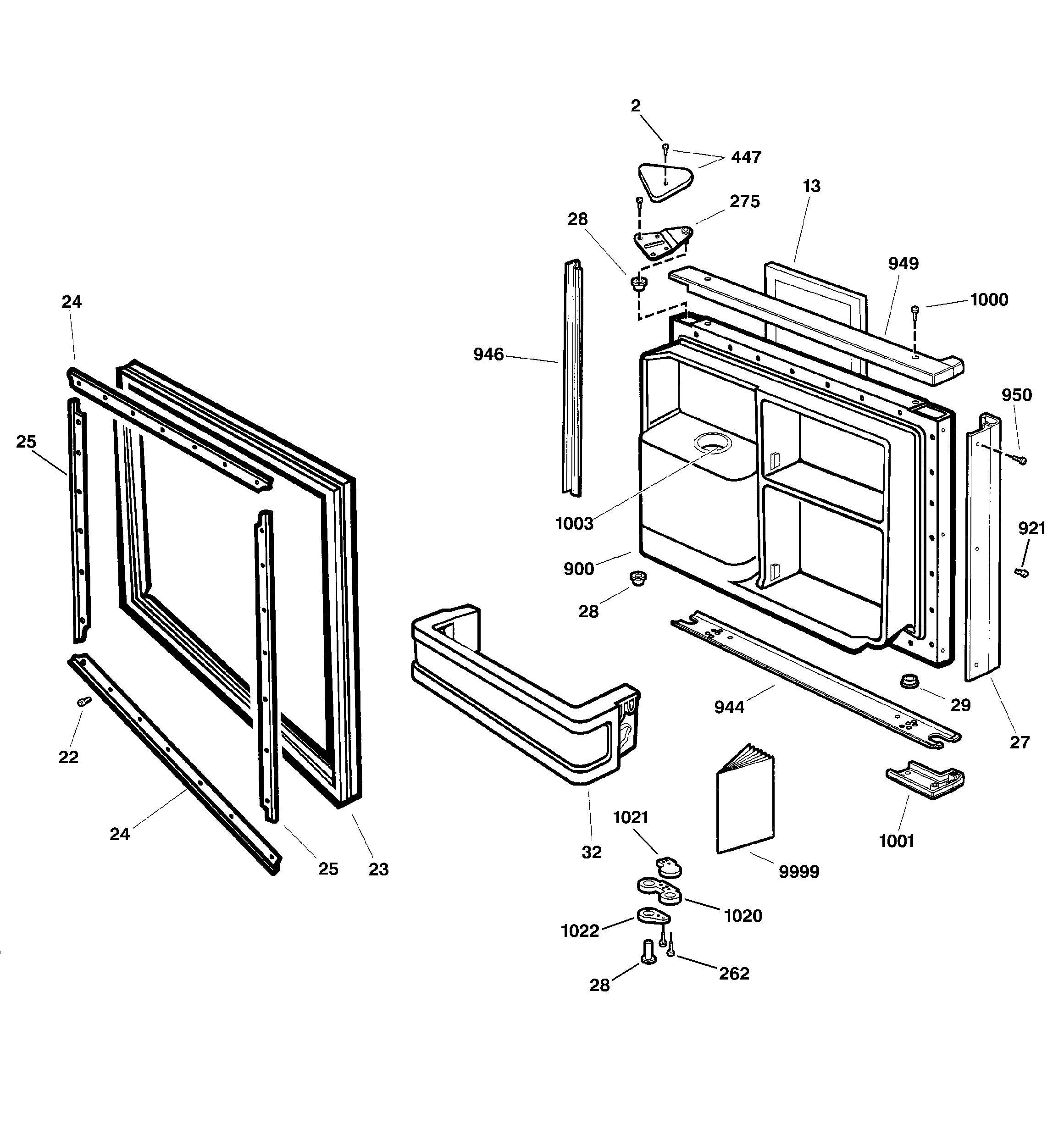 Freezer door