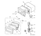 GE JE1440WF002 oven, door & latch board parts diagram