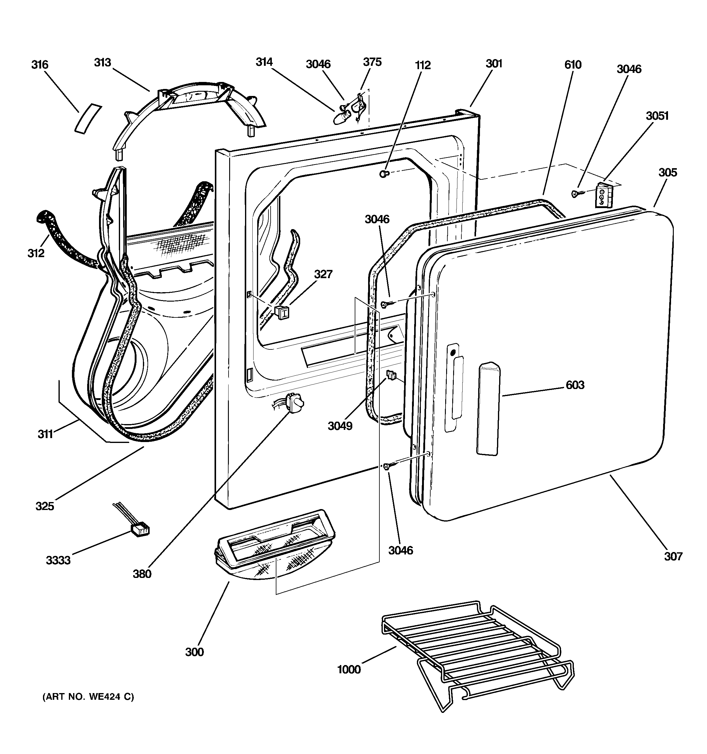 Front panel & door