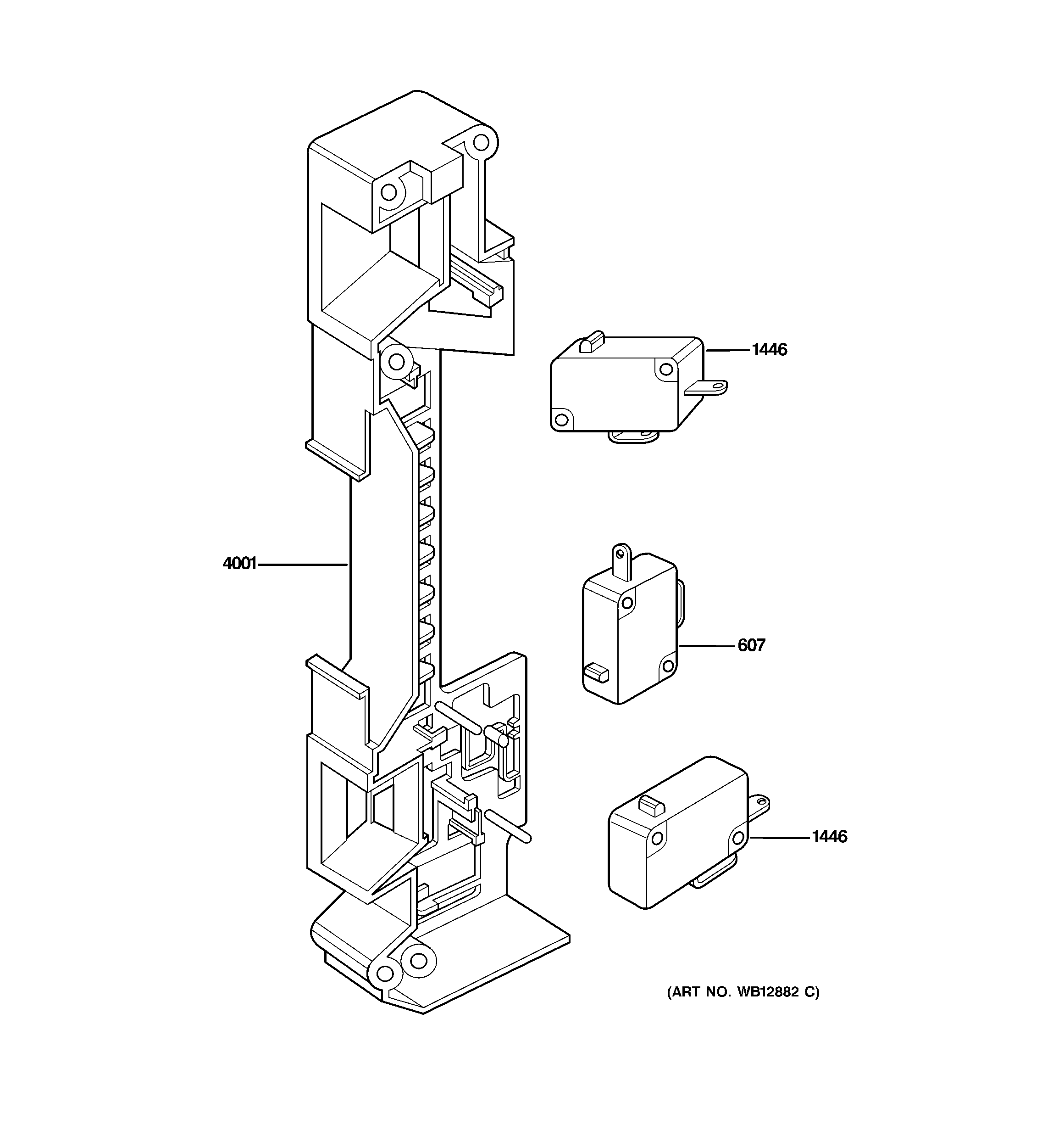 Latch board parts