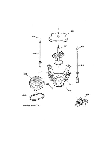 Suspension, pump & drive components