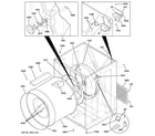 GE DBL333EB4WW cabinet & drum diagram