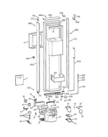 Freezer door