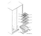 GE GST22KGMBWW freezer shelves diagram
