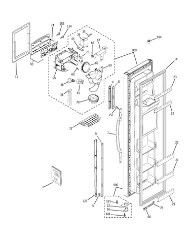 Freezer door