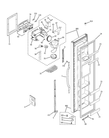 Freezer door