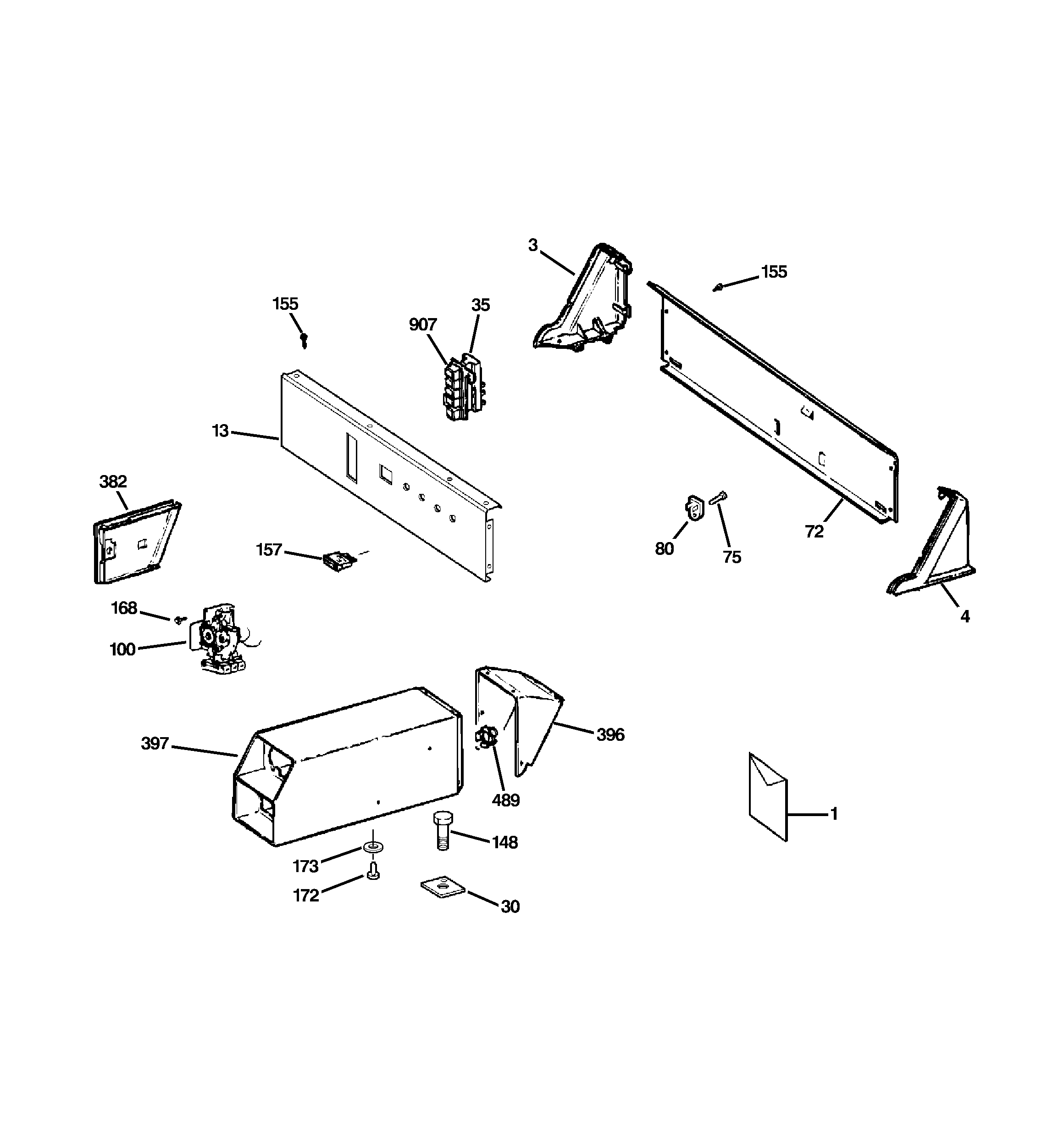 Control panel & coin box assembly