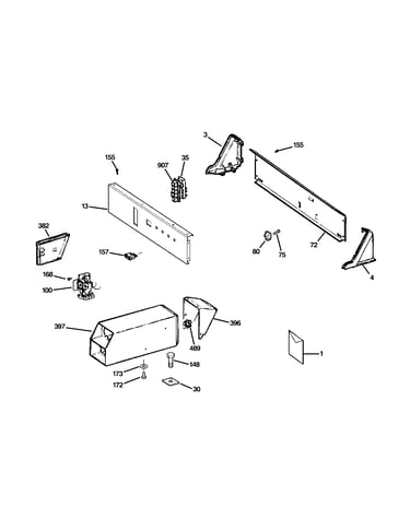 Control panel & coin box assembly