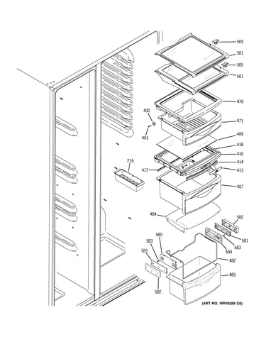Fresh food shelves