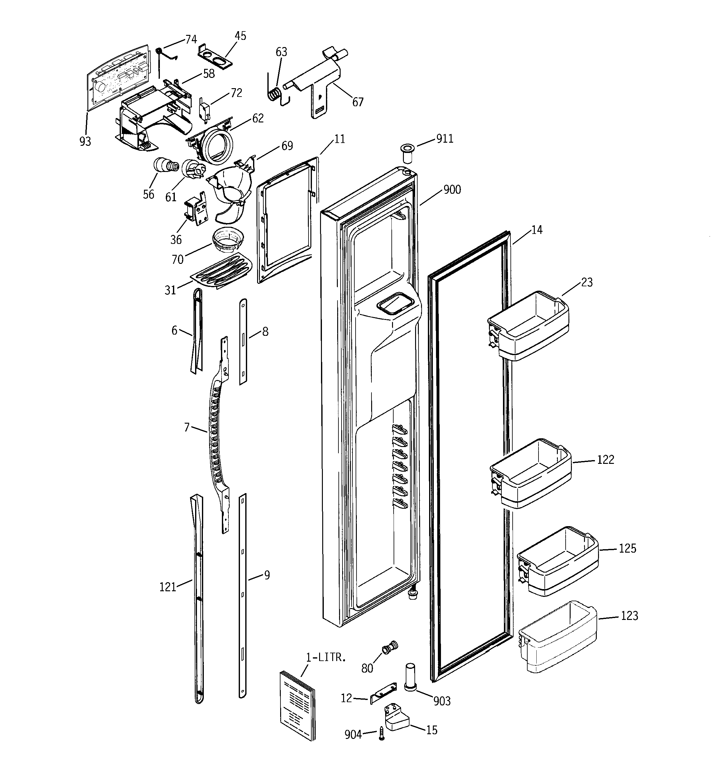 Freezer door