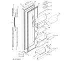 GE GCK23LCNCFCC fresh food door diagram