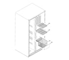 GE GSC23LGPAWW freezer shelves diagram