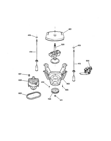 Suspension, pump & drive components