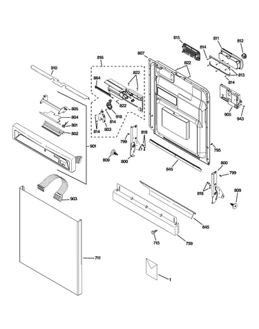 Escutcheon & door assembly
