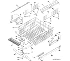 GE PDW8700J00WW upper rack assembly diagram