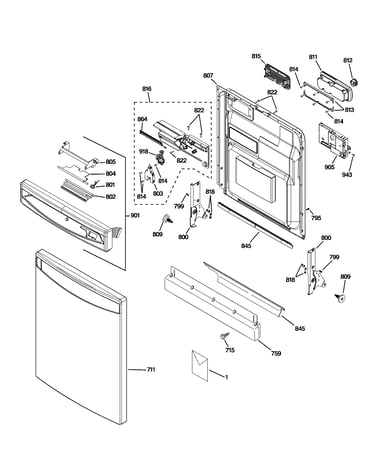 Escutcheon & door assembly