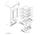 GE GST20IEPDWW fresh food shelves diagram