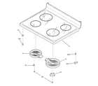 GE JBP64SH1SS cooktop diagram