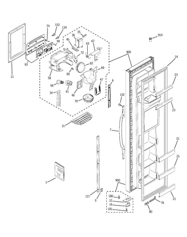 Freezer door