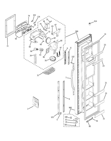 Freezer door