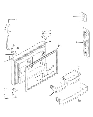 Freezer door