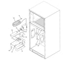GE GTS22KHPARBB water filtration & dispenser diagram