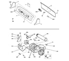 GE DPSB620EC2CC backsplash, blower & motor assembly diagram