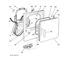 GE DWXR483EB2CC front panel & door diagram