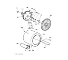 GE DWXR483GB1WW drum diagram