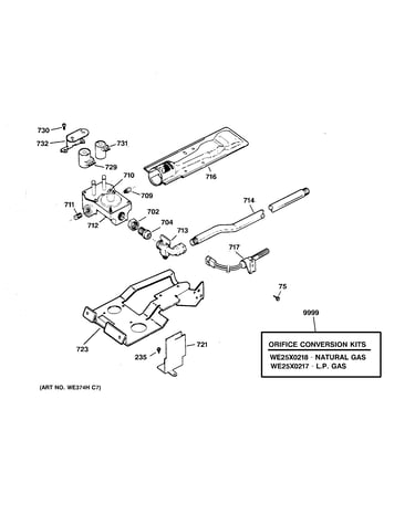 Gas valve & burner assembly